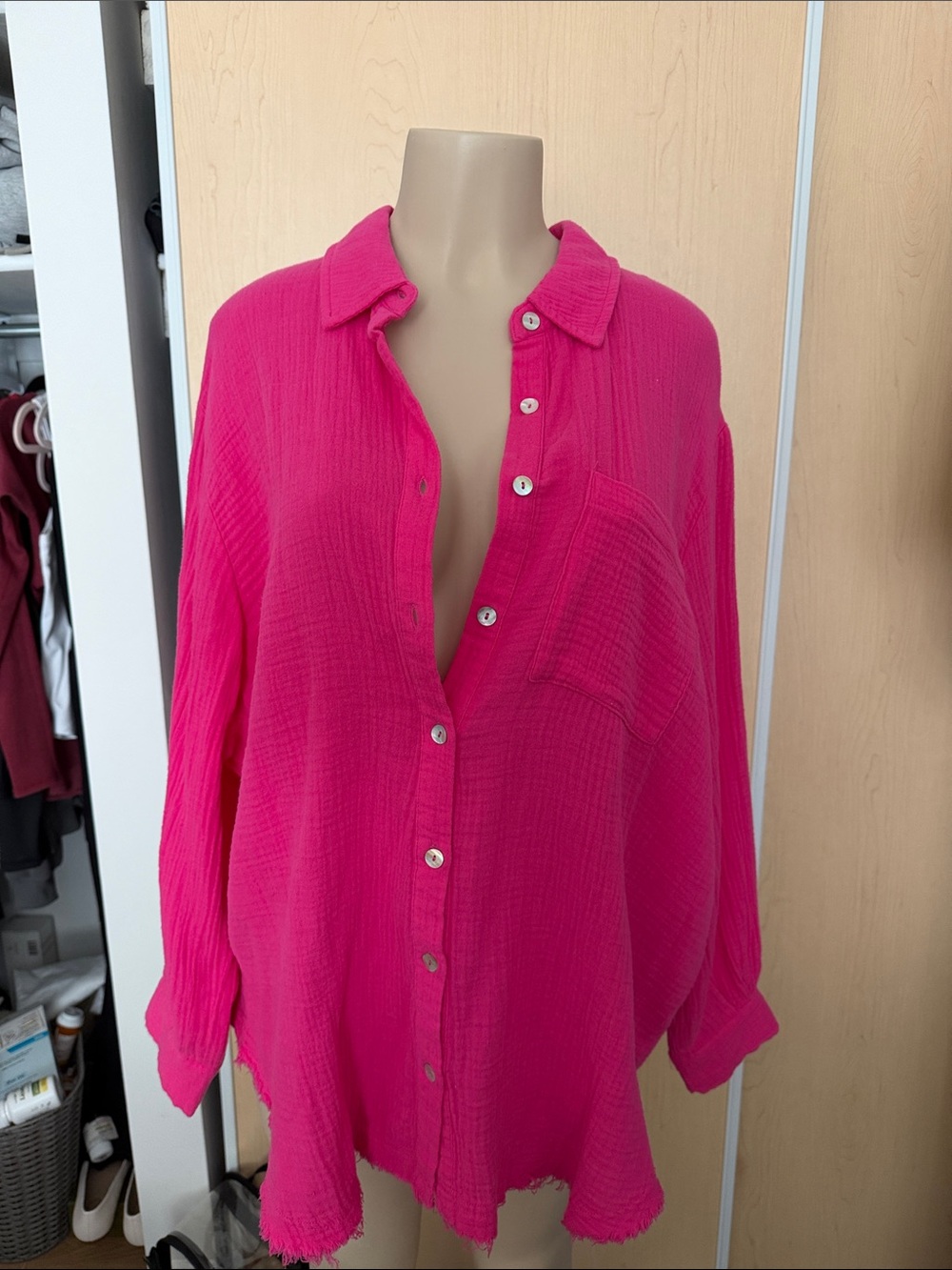 Surf Gypsy Bright Pink Women's Swim Coverup shirt